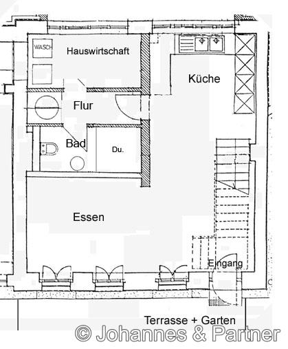 Grundriss Gartengeschoss mit Terrasse