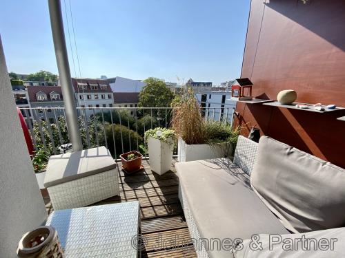 Balkon und Ausblick