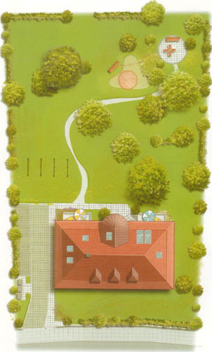 Außenanlagen mit Spielplatz