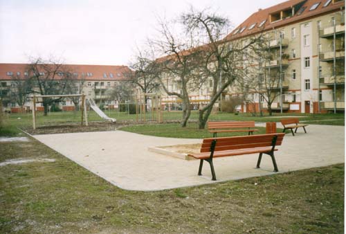 begrünter Innenhof