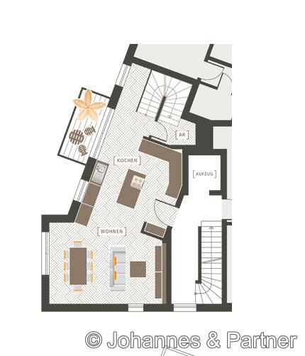 Grundriss untere Ebene
