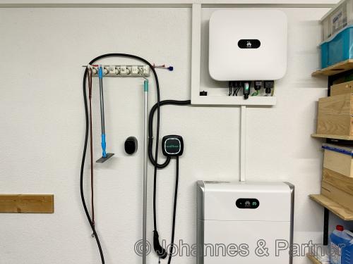 Wallbox und 10 KW Stromspeicher in der Garage