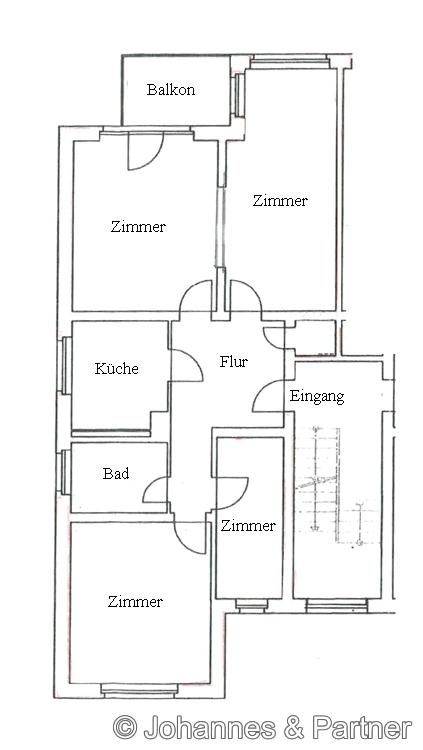 Grundriss der Wohnung