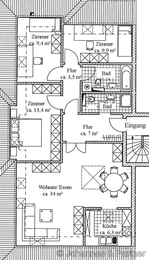 Grundriss WE 16 folgt  (spiegelverkehrt - ähnlich)