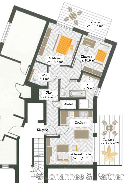 Grundriss obere Ebene