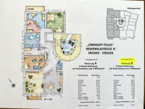 ursprünglicher Grundriss & Etagenübersicht aus dem damaligen Verkaufsexposé