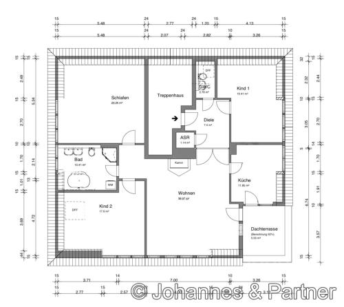 Grundriss, ganz aktuell vermessen