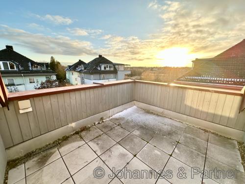 Dachterrasse nach Südwesten mit schönem Blick zur Elbe