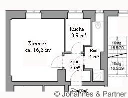 Grundriss mit Größen,  nur gespiegelt