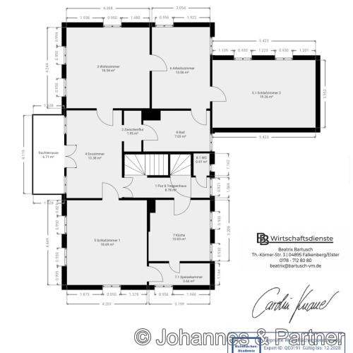 Grundriss Haupthaus Obergeschoss