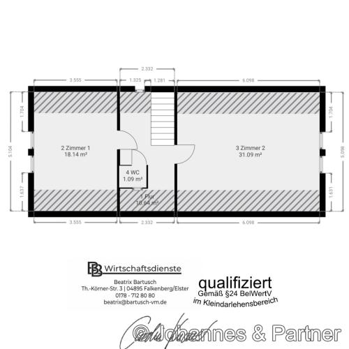 Grundriss Seitengebäude Obergeschoss
