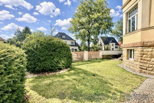sehr gepflegter Garten vor dem Haus