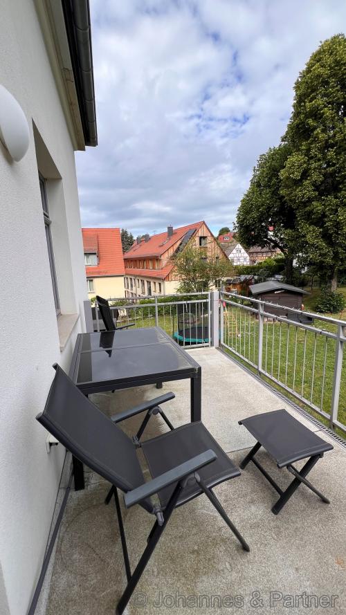 Balkon und Ausblick