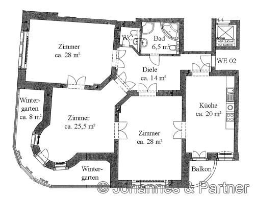 Grundriss der WE 02