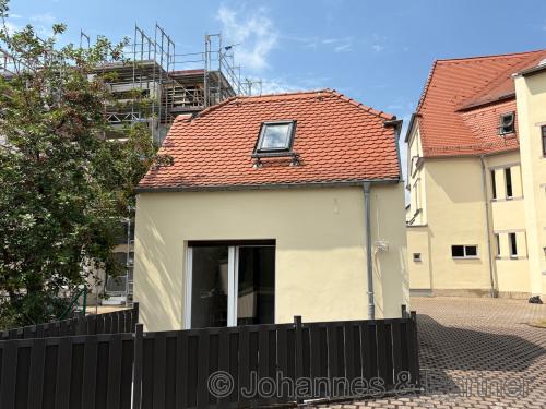 Ansicht des zu vermietenden Gartenhauses