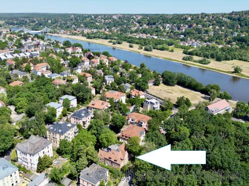 Lage des Hauses in Blasewitz