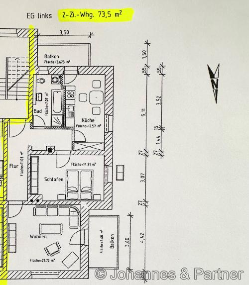 Grundriss der Wohnung