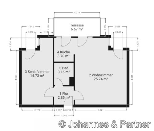 Grundriss der Wohnung